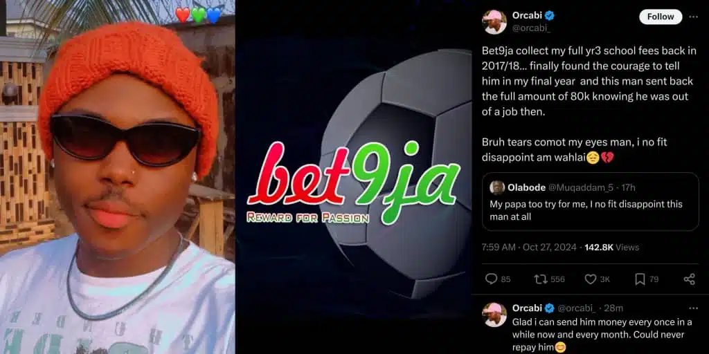 Man recalls unemployed father’s reaction after losing his ₦80k school fees to Bet9ja
