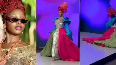 Moment Tacha falls on runway at the Lagos Fashion Week